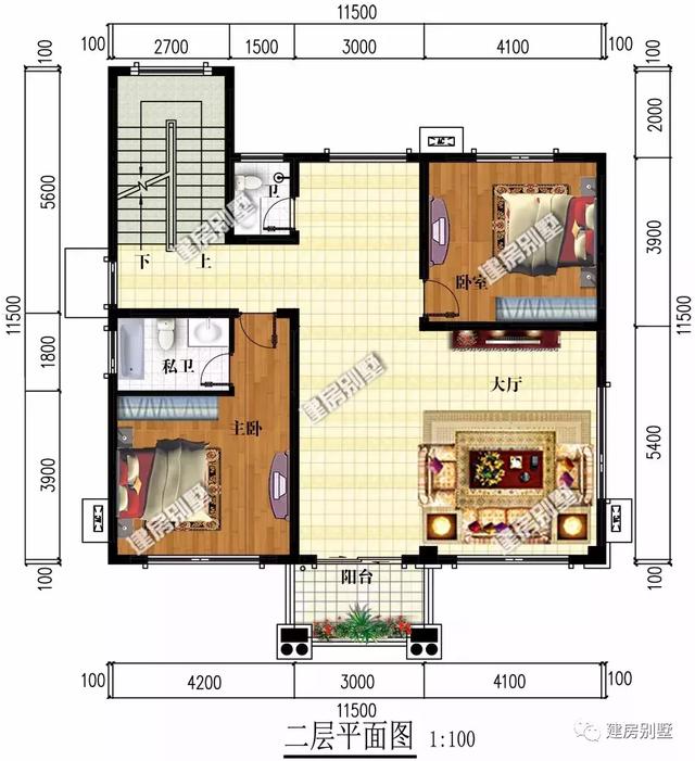 11.5×11.5米五层别墅设计，一共有10个卧室，家里多少人都能住下！