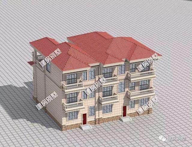 在老家修建一栋三层双拼别墅设计，19.4×17.1米宽敞又大气，何必眷恋北上广