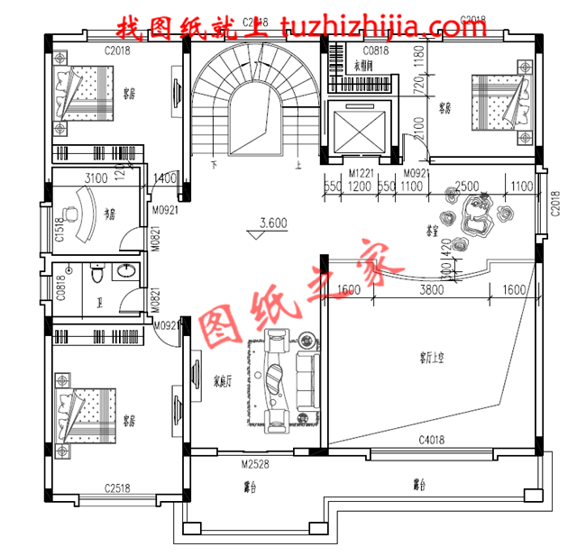 新中式三层楼房设计图纸
