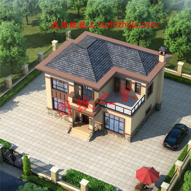 新中式二层别墅设计图