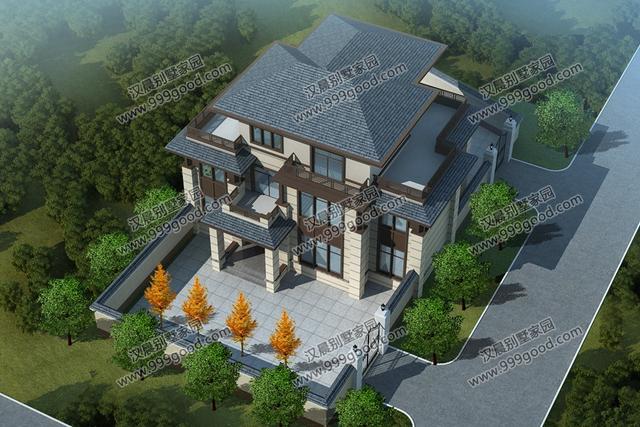 自建房造价是多少？这3套新中式带庭院别墅设计给你答案！
