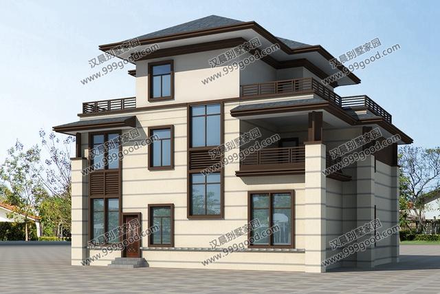 自建房造价是多少？这3套新中式带庭院别墅设计给你答案！