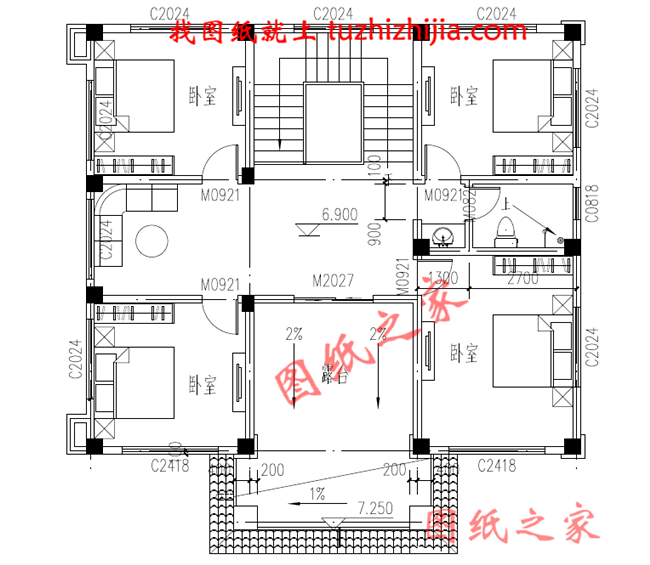 新中式农村三层楼房设计图纸