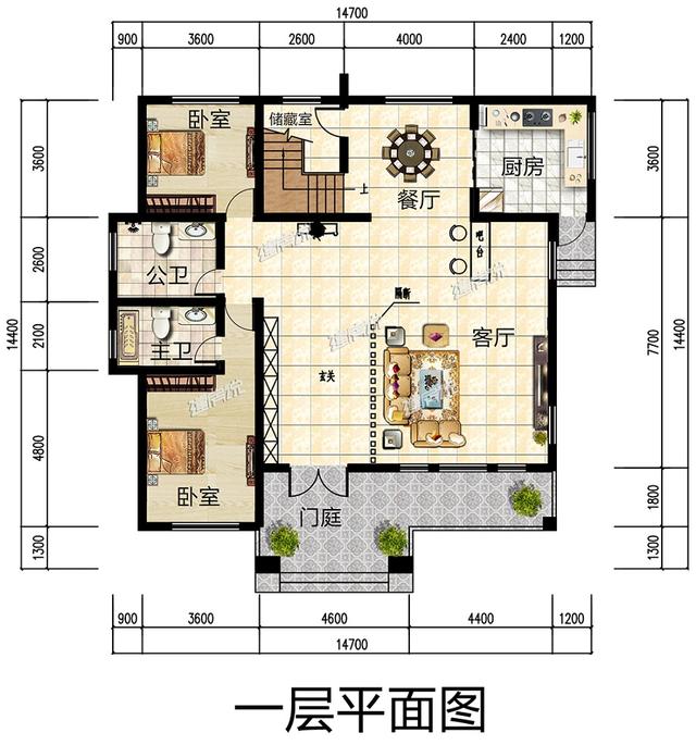 177平三层新中式楼房设计图，大露台设计，沉稳大气，建栋在村里气质独特。