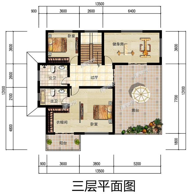 这款带露台的新中式，富贵大气，越住越有钱