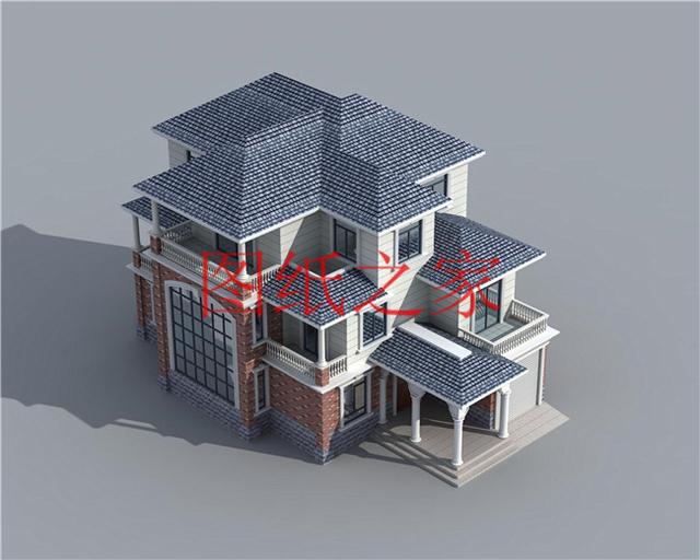 200平米的三层别墅，18X13米、13X18米两种户型，造价50万左右！