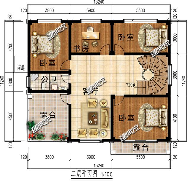 经济实用二层小别墅设计图，造价只需30万，太受欢迎了