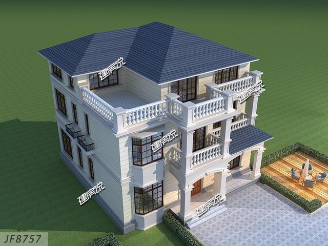 三层漂亮新中式别墅设计图，让你心动的别墅，您值得建造！