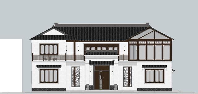 合院中式别墅设计图，东方神韵之美，至高至上的境界