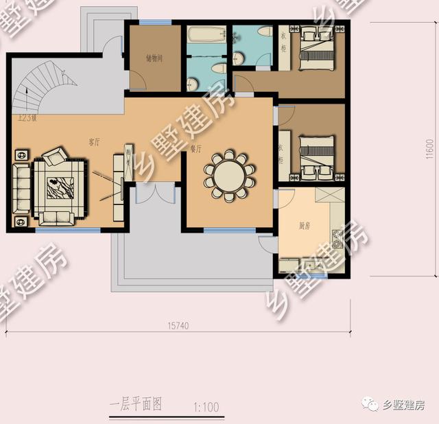 16X12米乡村自建别墅，文化石外墙精致大气，32万就能建造。