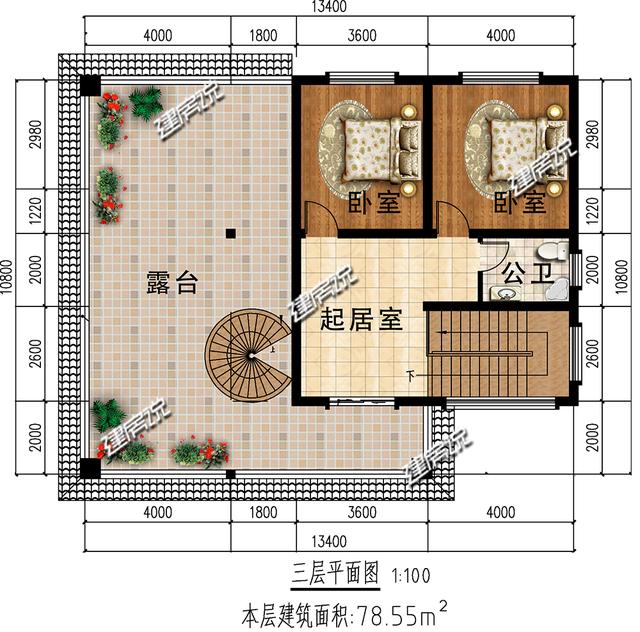 中式别墅设计图，准备35万开建，艾特所有农村人，有地建房趁早，