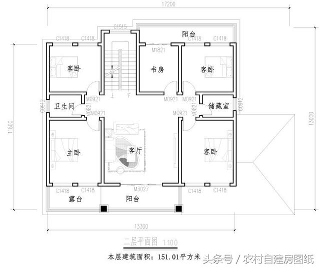 5款带堂屋农村别墅设计图，二层三层都有，适合不同需求的家族建房使用
