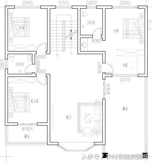 5款带堂屋农村别墅设计图，二层三层都有，适合不同需求的家族建房使用