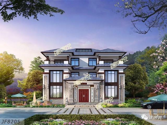 新中式别墅设计图，风水先生都说好，越住越有钱