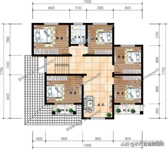 7室3厅2卫欧式二层小别墅设计图，外观独特，造价28万农村建房必选