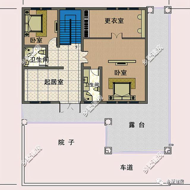新中式乡村自建别墅设计图，独树一帜，看到最后的露台装修走不动路？