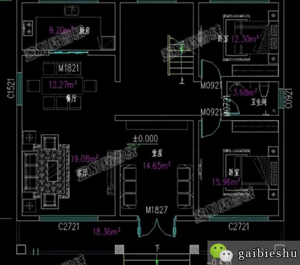 3厅5卧带露台二层农村自建房设计图施工图（全套）