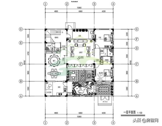 砖混结构中式二层别墅设计图，韵味十足，带给你最好的居住体验
