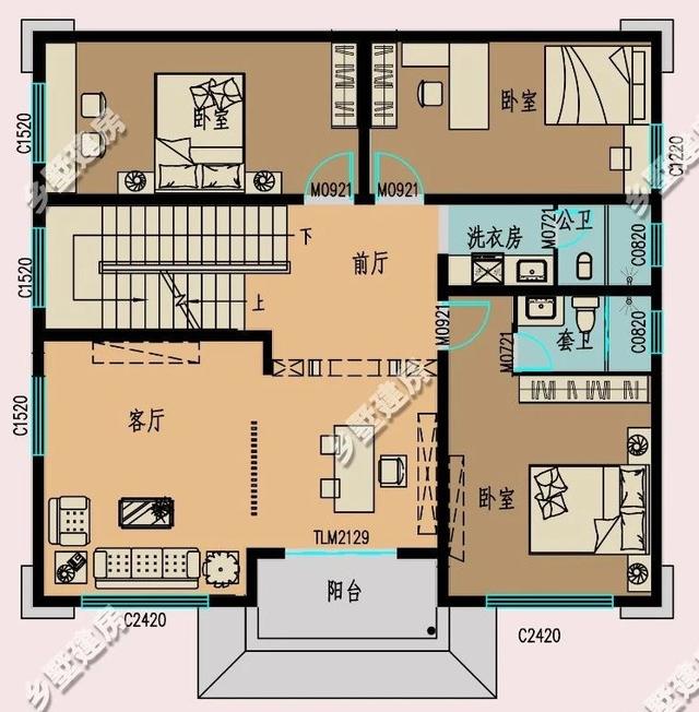 很赞的一款占地面积140平的三层别墅设计图，满满的华丽丽豪宅既视感