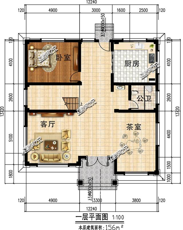 农村建房首选中式，12x13.5米三层漂亮中式别墅，秒杀洋别墅