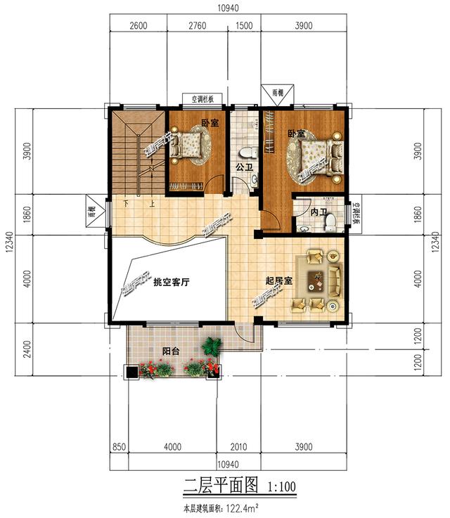 三层欧式别墅设计图，7居室，大露台，盖一栋就是享受