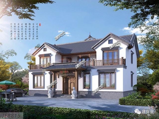 漂亮中式别墅设计图，中国最美的房子，35万就能建，漂亮有面子
