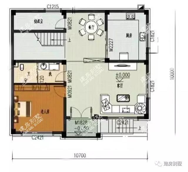 三层自建房设计图，占地面积120左右，户型设计合理，布局好