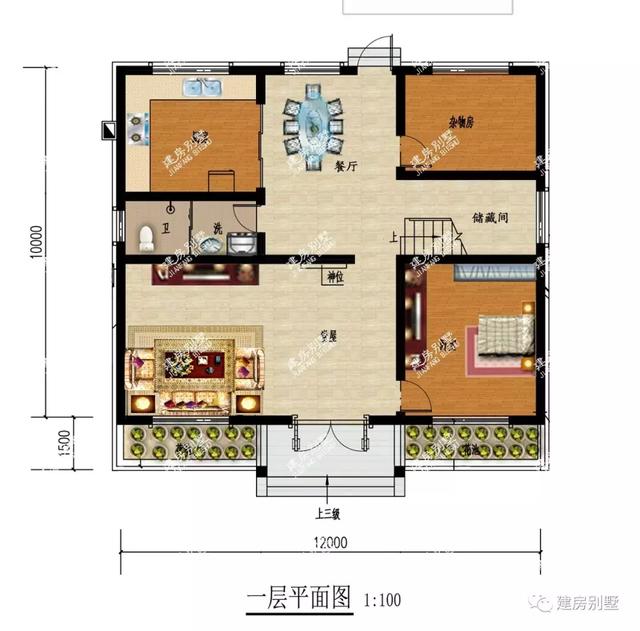 3栋带观景露台的农村别墅，造价低又美观，关键是很实用