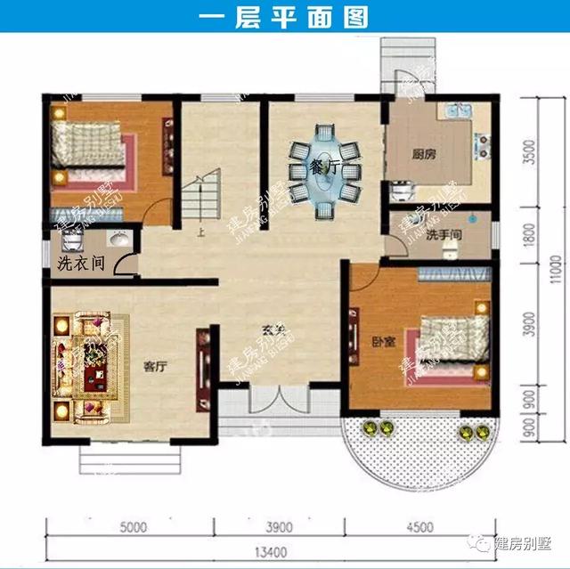 农村别墅设计图，都带观景露台，外观精致漂亮，户型美观