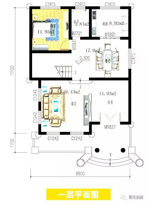 占地96平三层小别墅设计图，精致漂亮，有一所这样的房子，绝不愿在城里买房。