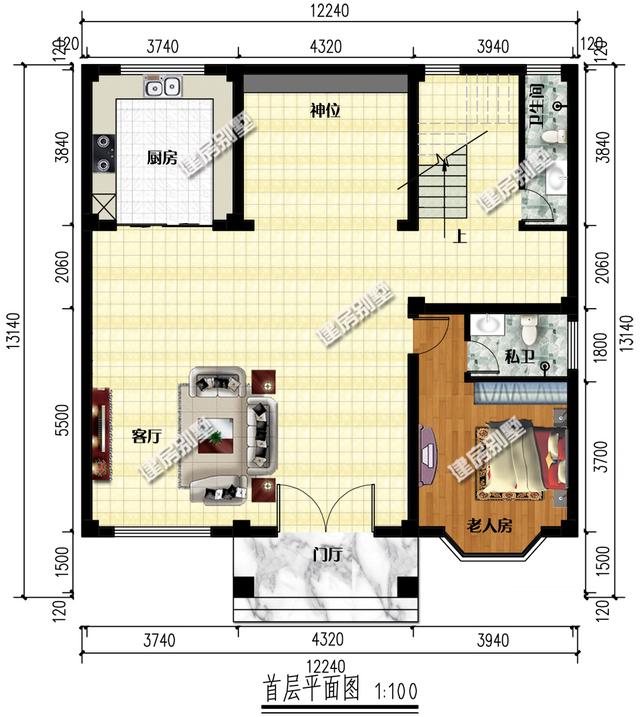 12.4x13.1三层半农村自建房，11间卧室会不会太多？