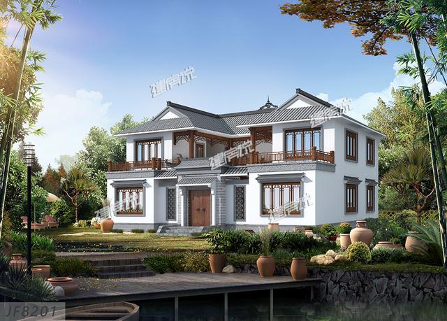 占地174平的四合院别墅设计图，中国豪宅的典范无疑了。