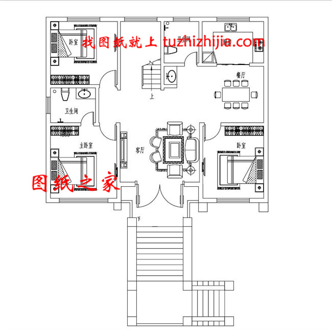 泰式风格三层小别墅设计图，带车库和大露台