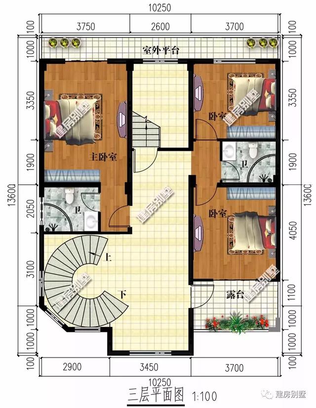 3栋建在浙江农村的别墅设计图，第二栋带地下室，很豪华