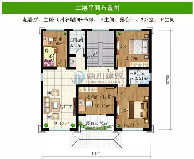 新中式三层别墅设计图，占地128平方米，建一栋大家都会夸你有品位