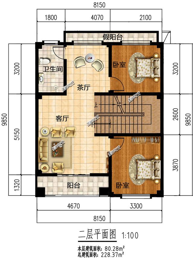 24万建一栋平顶中式别墅设计图纸，漂亮又实用，乡亲们都羡慕不已