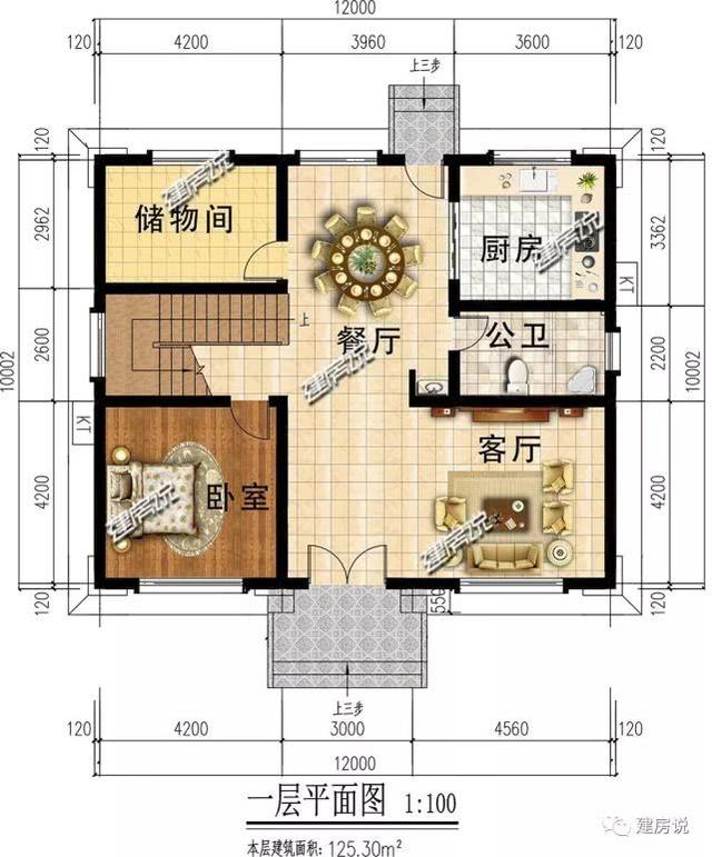 125㎡新中式别墅设计图，经典又实惠，好户型，欢迎收藏！