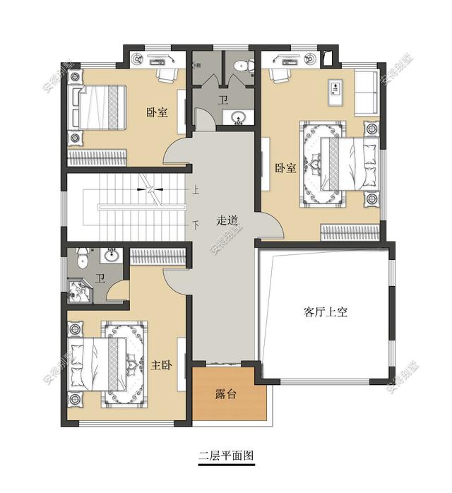 中式别墅设计图，胜过四合院，楼中楼客厅7间卧室，亲戚朋友都说好