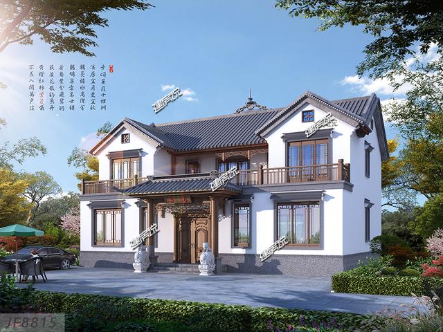 现在许多人建房，都偏爱中式风格，四合院别墅才是中国最美的房子，这样设计，美呆了
