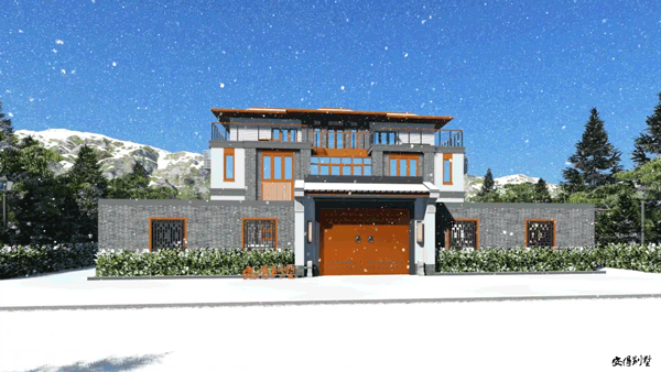 新中式三层别墅设计图，户型实用、外观精美、施工简单！