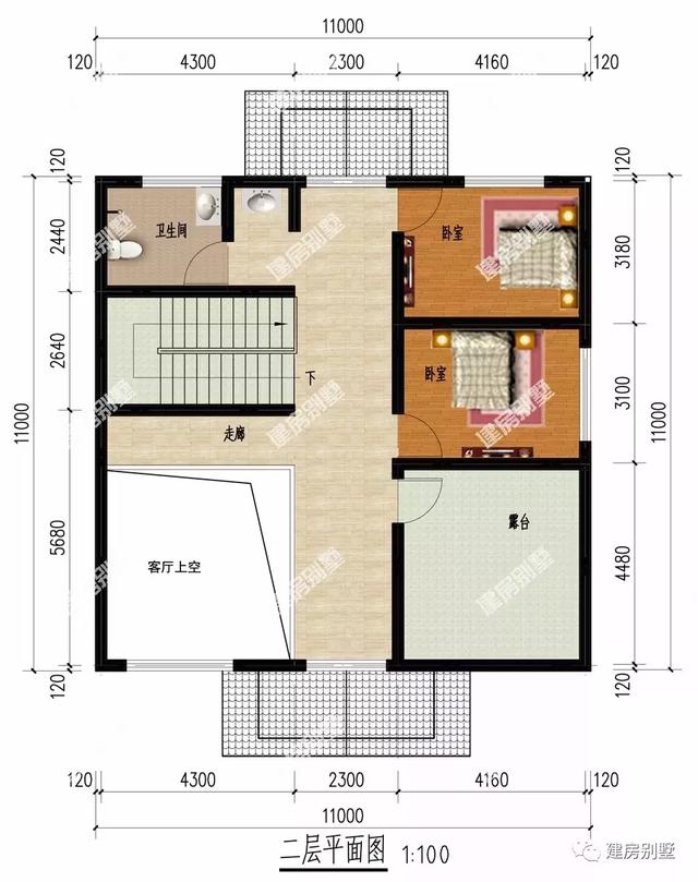 3套两层自建房设计图，宽11米左右