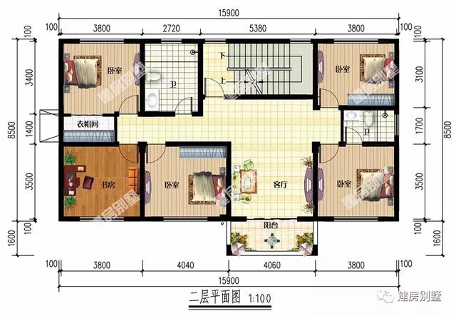 15x9米农村建房平面图图片