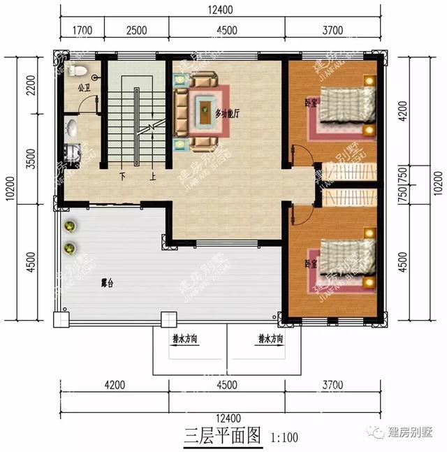 开间15.9米的两栋农村自建房设计图，造价经济，适合自建