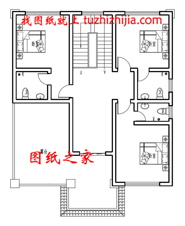 新农村自建三层楼房设计图纸,外观简单大方