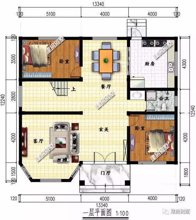 两栋13x12米的自建房别墅设计图，两栋都很美很实用
