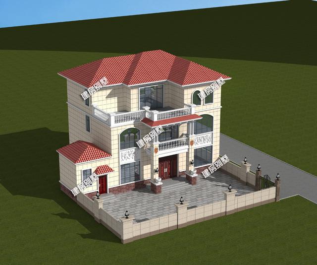 160平方米左右三层简欧自建别墅设计图，带独立厨房设计和棋牌室