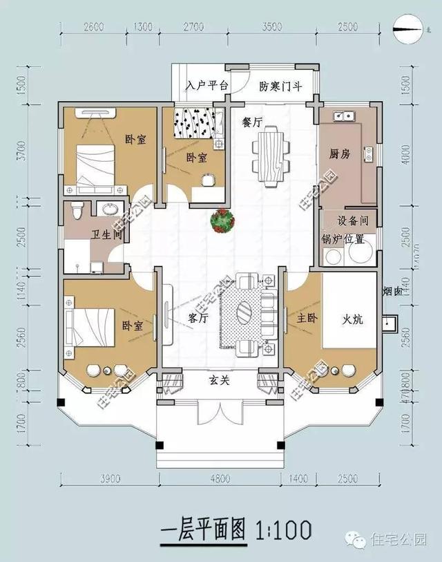 6套一层小别墅设计图，建成10来万，想盖房的朋友可以参考