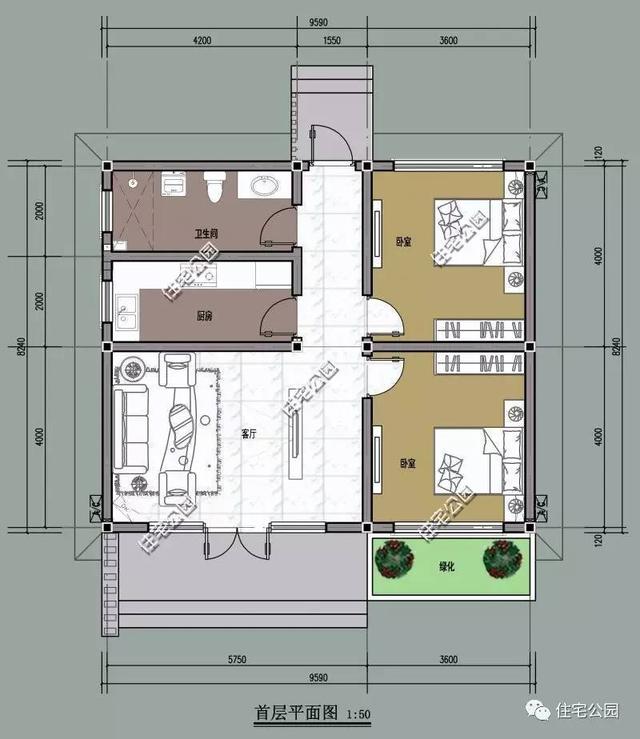 6套一层小别墅设计图，建成10来万，想盖房的朋友可以参考