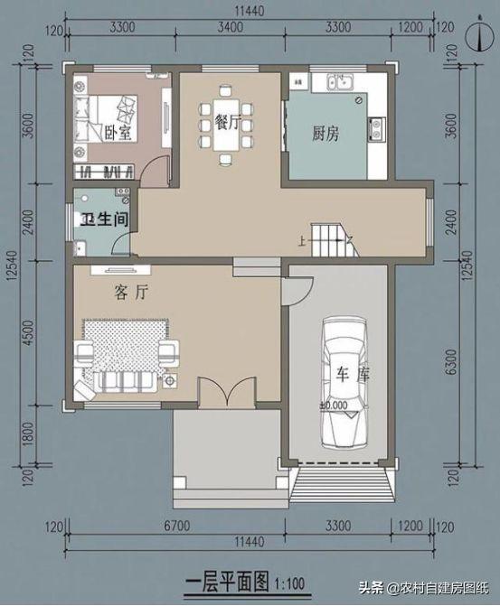 7室3厅带车库大别墅设计图，空间利用率高，居住舒适