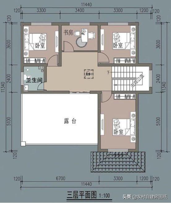 7室3厅带车库大别墅设计图，空间利用率高，居住舒适